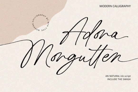 Adora Morgutten: A Modern Script Typeface for Editorial Design