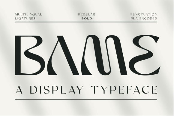 Bame Display Typeface for Handmade Labels and Invitations