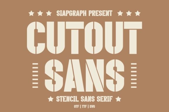 Cutout Sans: A Bold Stencil Typeface for Editorial Design