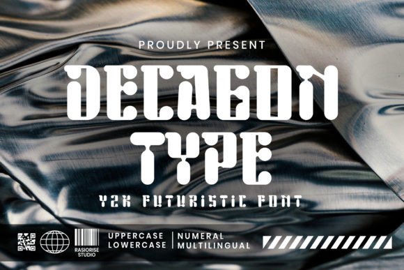 Decagon Type: A Y2K Futuristic Display Font for Modern Branding