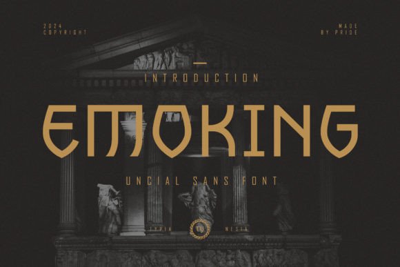 Emoking: A Modern Uncial Sans Serif Font for Digital Branding