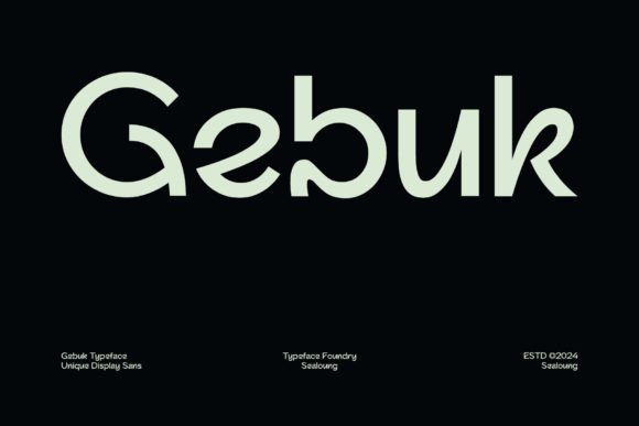Gebuk Display Font for Modern Web Design