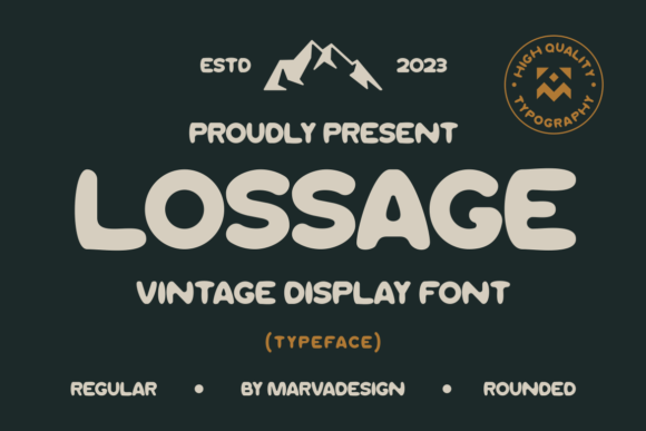Lossage Modern Display Font for Sleek Brand Identity