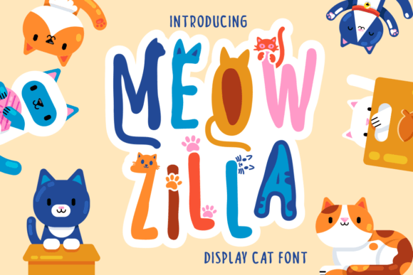 Meow Zilla: The Playful Display Font for Whimsical Branding