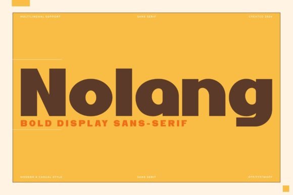 Nolang: A Bold Sans Serif Typeface for Modern Brand Identity