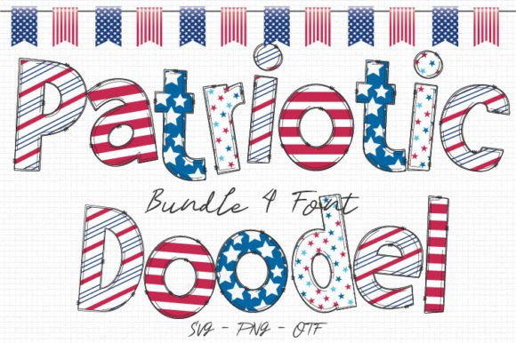 Patriotic Day: A Modern Color Font for Crafters and Sellers