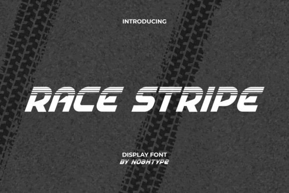 Race Stripe Typeface: A Bold Display Font for Racing-Themed Crafts