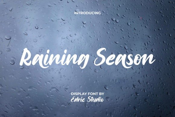 Raining Season Typeface: Elevate Campaign Visuals with Brush Script Typography