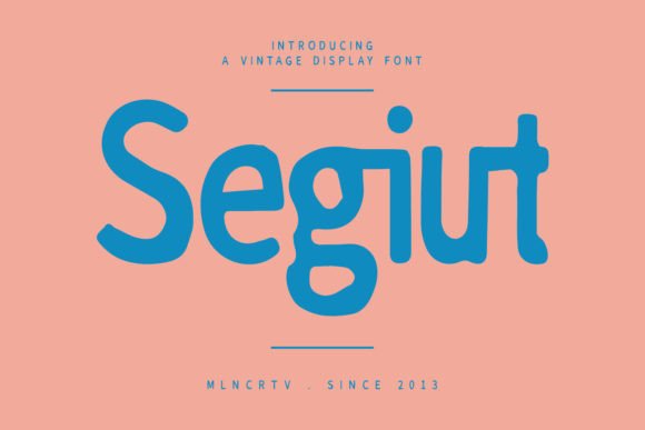 Segiut: The Vintage Display Typeface for Handmade Branding