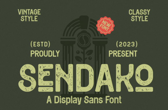 Sendako: The Edgy Display Grunge Sans Font for Bold Craft Designs