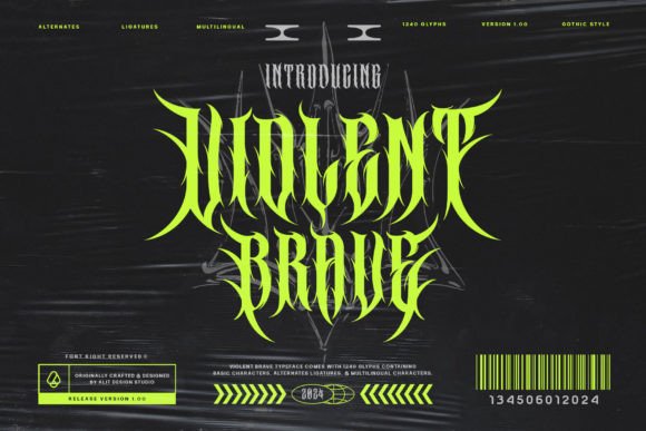 Violent Brave: A Bold Blackletter Typeface for Modern Editorial Design